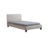 King Single Linen Fabric Bed Frame Beige