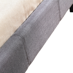 King Single Linen Fabric Bed Frame Grey