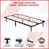 King Single Metal Bed Frame - Bedroom Furniture