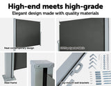 1.8X3M Retractable Side Awning Shade - Close-Up Angle