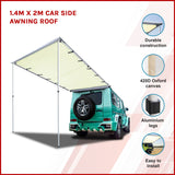 1.4m x 2m Car Side Awning Roof - Top-Down View