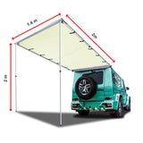 1.4m x 2m Car Side Awning Roof - Low Angle