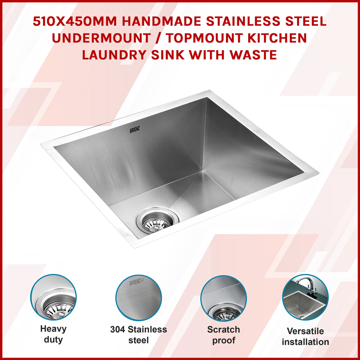 Stainless Steel Sink - 510x450mm