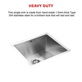 Stainless Steel Sink - 510x450mm - Close-Up Angle