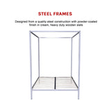4 Four Poster Queen Bed Frame