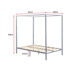 4 Four Poster Queen Bed Frame
