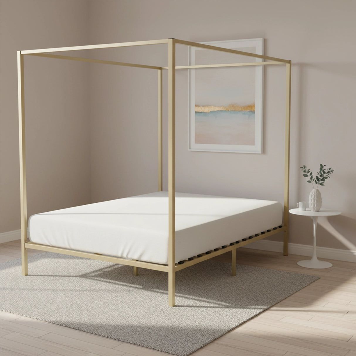 4 Four Poster Queen Bed Frame