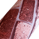 10m 3D Red Brick Print Theme Wallpaper - Side View