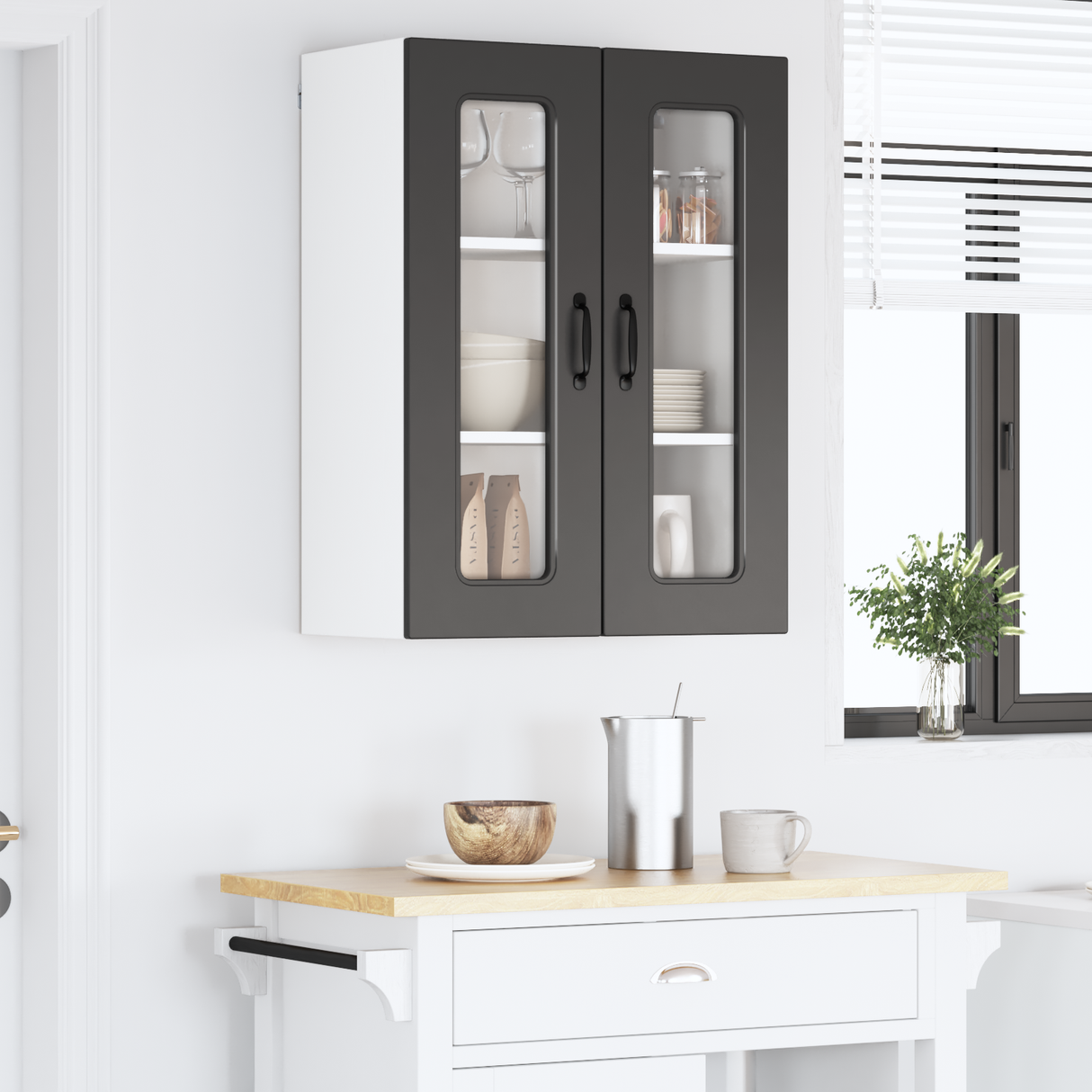 Dishwasher Panel Kalmar Black 60 x 31 x 80 cm Engineered Wood