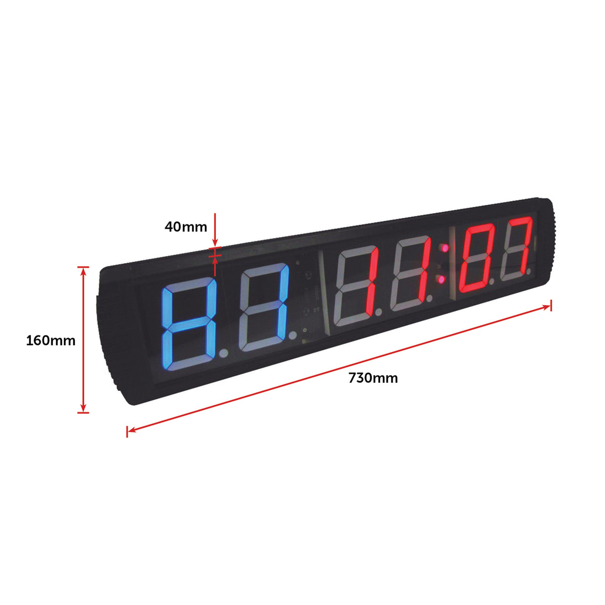 6 Digit Digital Timer Interval Fitness Clock LED Gym Display