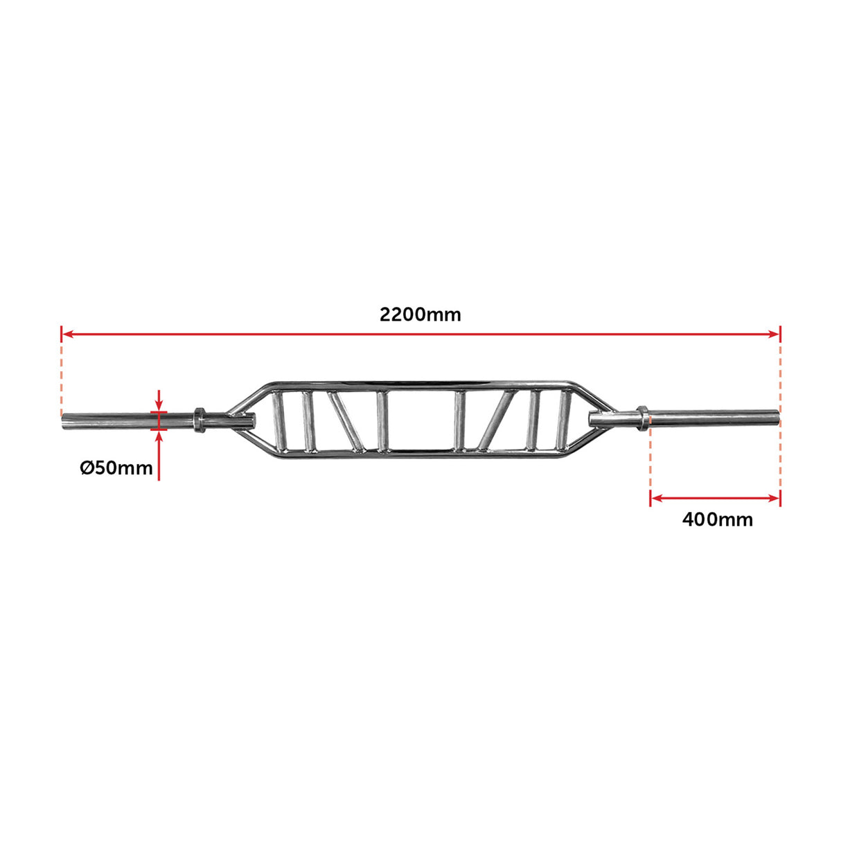 Olympic Swiss Bar Specialty Barbell for Bench Press & Tricep Training