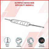 Olympic Swiss Bar Specialty Barbell for Bench Press & Tricep Training - Front View