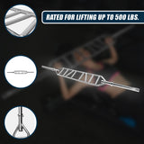 Olympic Swiss Bar Specialty Barbell for Bench Press & Tricep Training - Close-Up Angle