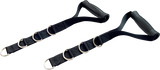 2x Adjustable Nylon Cable Handles &ndash; Home Gym Attachment for Strength Training - Top-Down View