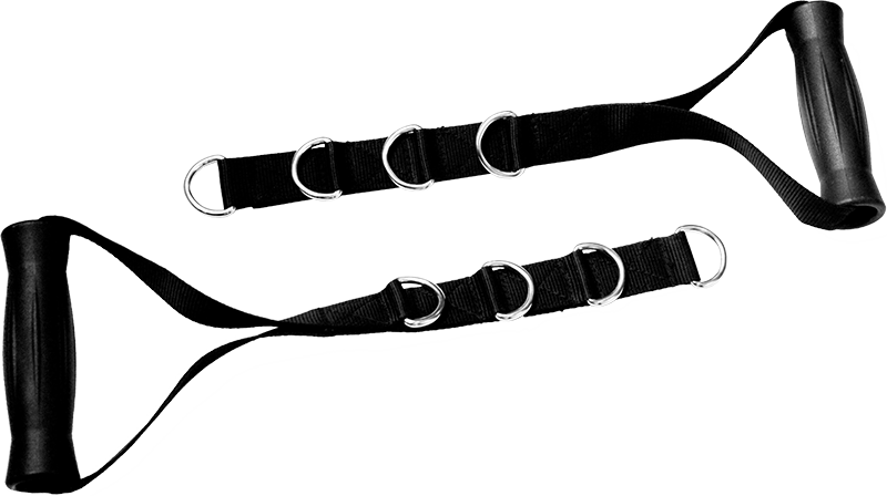 2x Adjustable Nylon Cable Handles &ndash; Home Gym Attachment for Strength Training