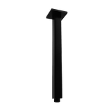 Shower Head Arm Wall Connector Electroplated Matte Black Finish - Side View