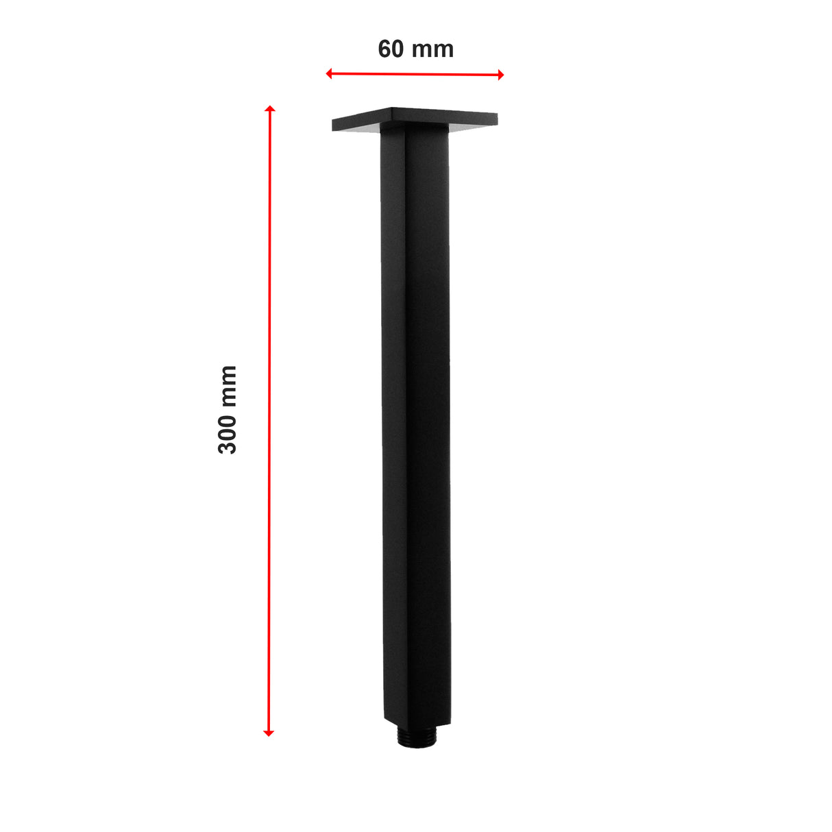 Shower Head Arm Wall Connector Electroplated Matte Black Finish
