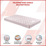 PALERMO King Single Bed Mattress - Side View