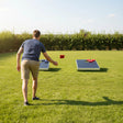 Bean Bag Toss Cornhole Game Set Aluminium Frame Portable Design