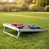 Bean Bag Toss Cornhole Game Set Aluminium Frame Portable Design - Front View