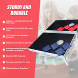 Bean Bag Toss Cornhole Game Set Aluminium Frame Portable Design - Top-Down View