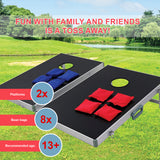Bean Bag Toss Cornhole Game Set Aluminium Frame Portable Design - Rear View