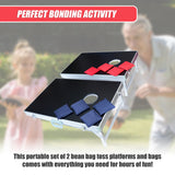 Bean Bag Toss Cornhole Game Set Aluminium Frame Portable Design - Close-Up Angle