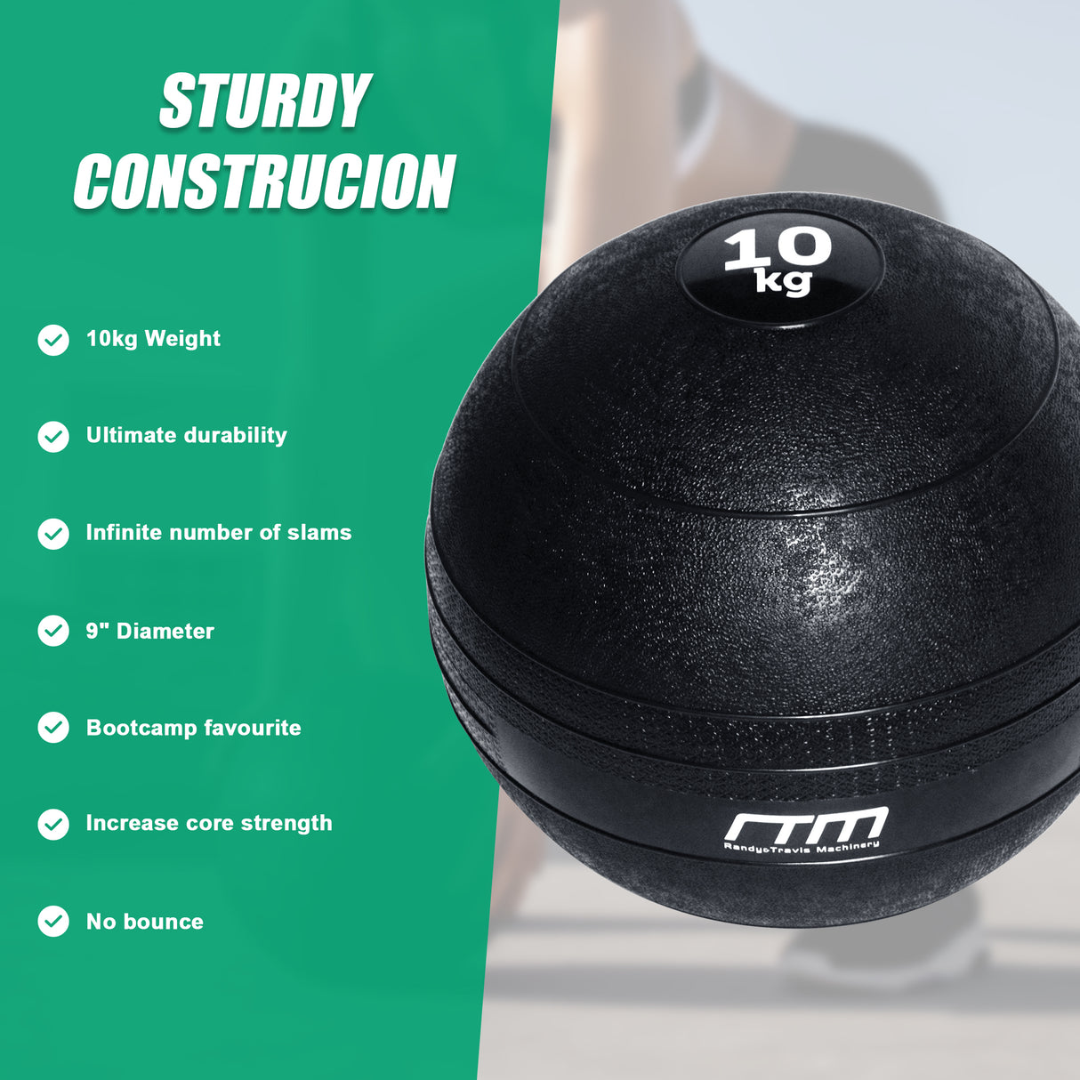 10kg Slam Ball No Bounce Crossfit Fitness MMA Boxing BootCamp