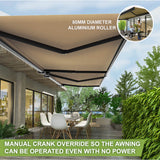 Heavy Duty Full Cassette Motorised Awning - 5.0m x 3.0m - Low Angle