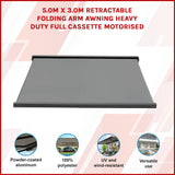 Heavy Duty Full Cassette Motorised Awning - 5.0m x 3.0m