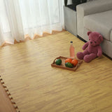 12 Tile EVA Interlocking Gym Floor Mats Wood Colour for Home Yoga