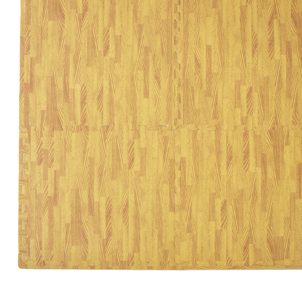 12 Tile EVA Interlocking Gym Floor Mats Wood Colour for Home Yoga