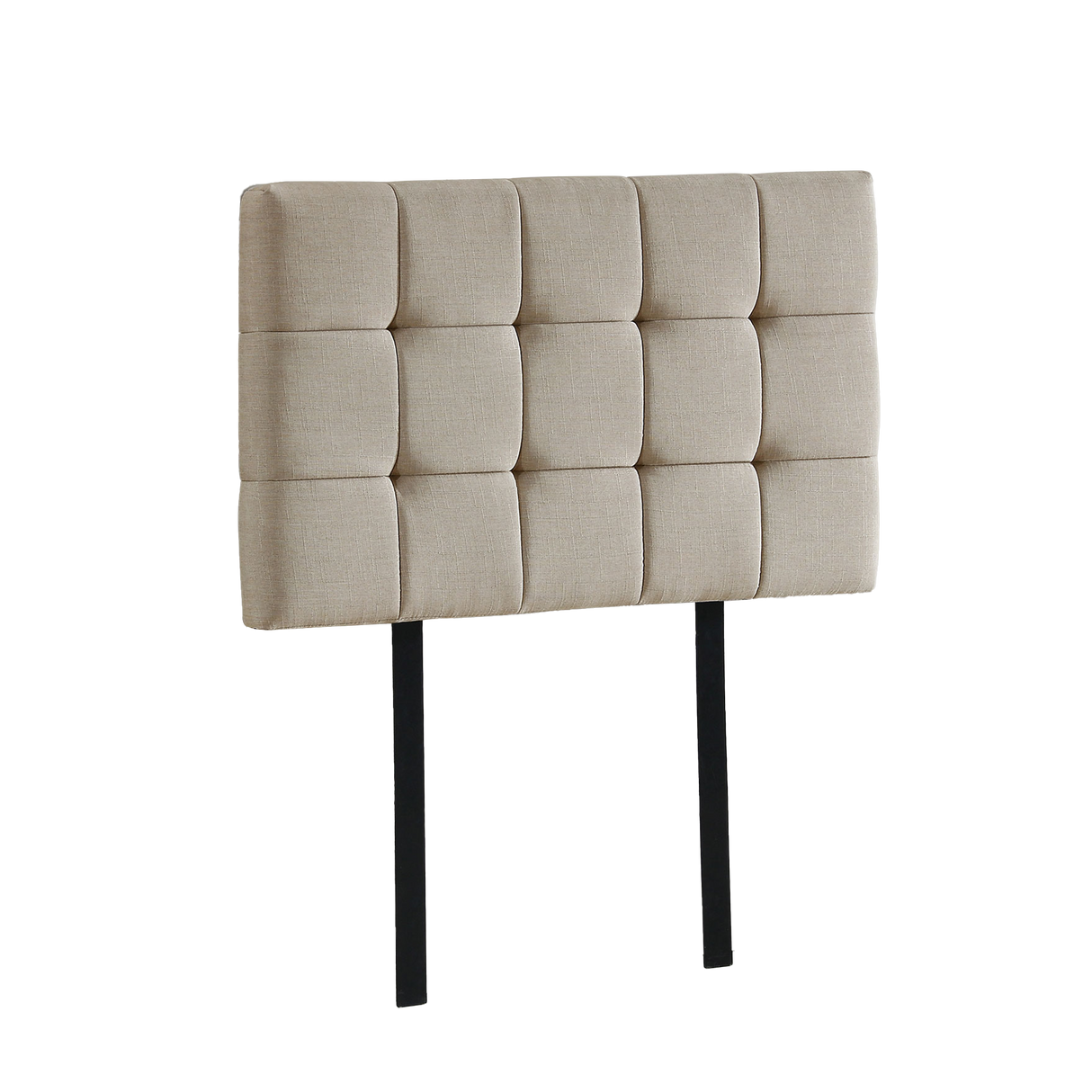 Linen Fabric Single Bed Deluxe Headboard Bedhead - Beige