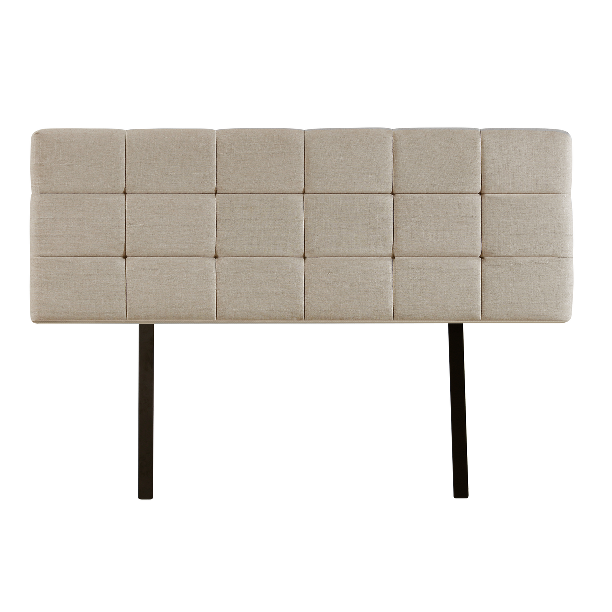 Linen Fabric Double Bed Deluxe Headboard Bedhead - Beige