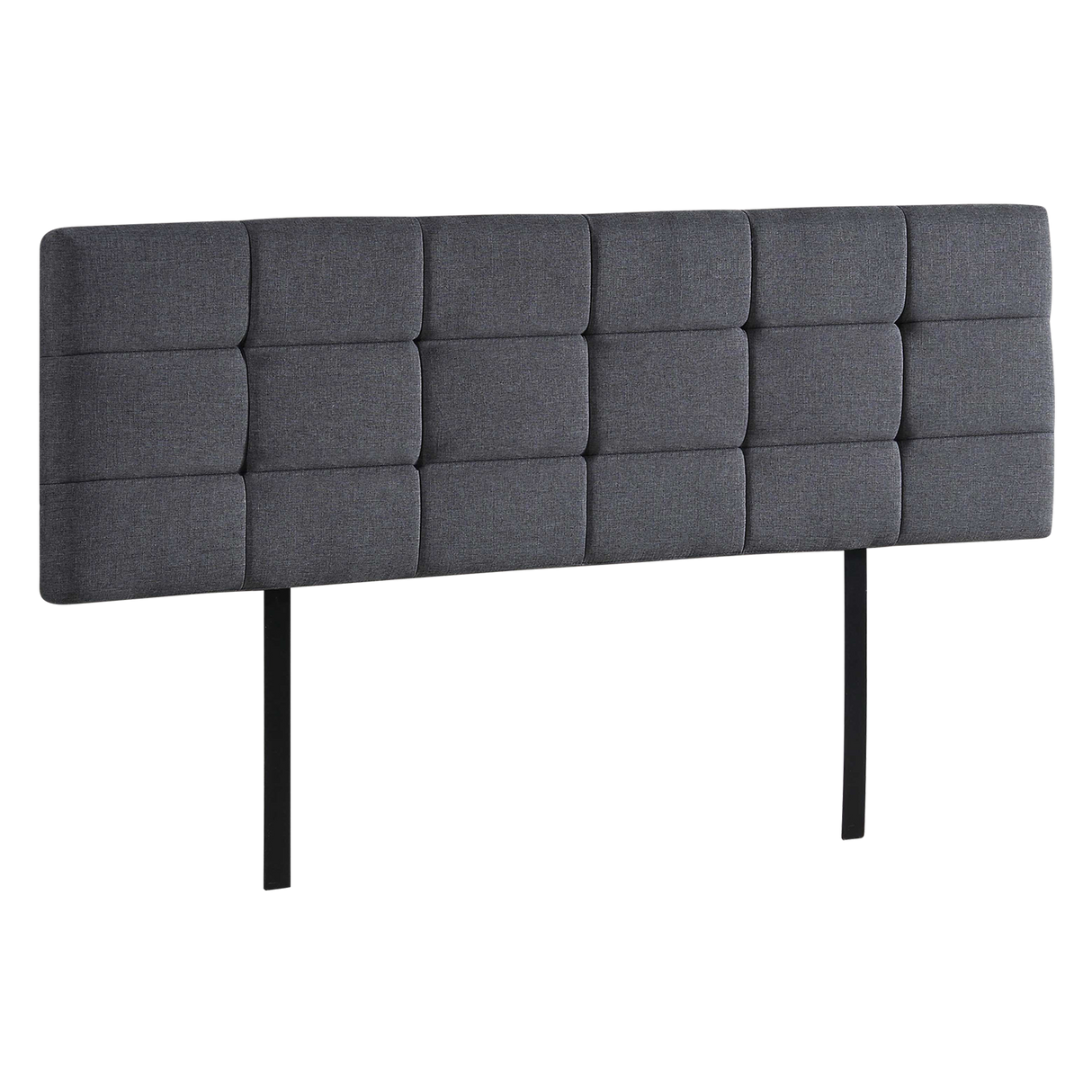 Linen Fabric King Bed Deluxe Headboard Bedhead - Grey