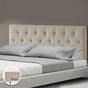 Linen Fabric King Bed Deluxe Headboard Bedhead - Beige