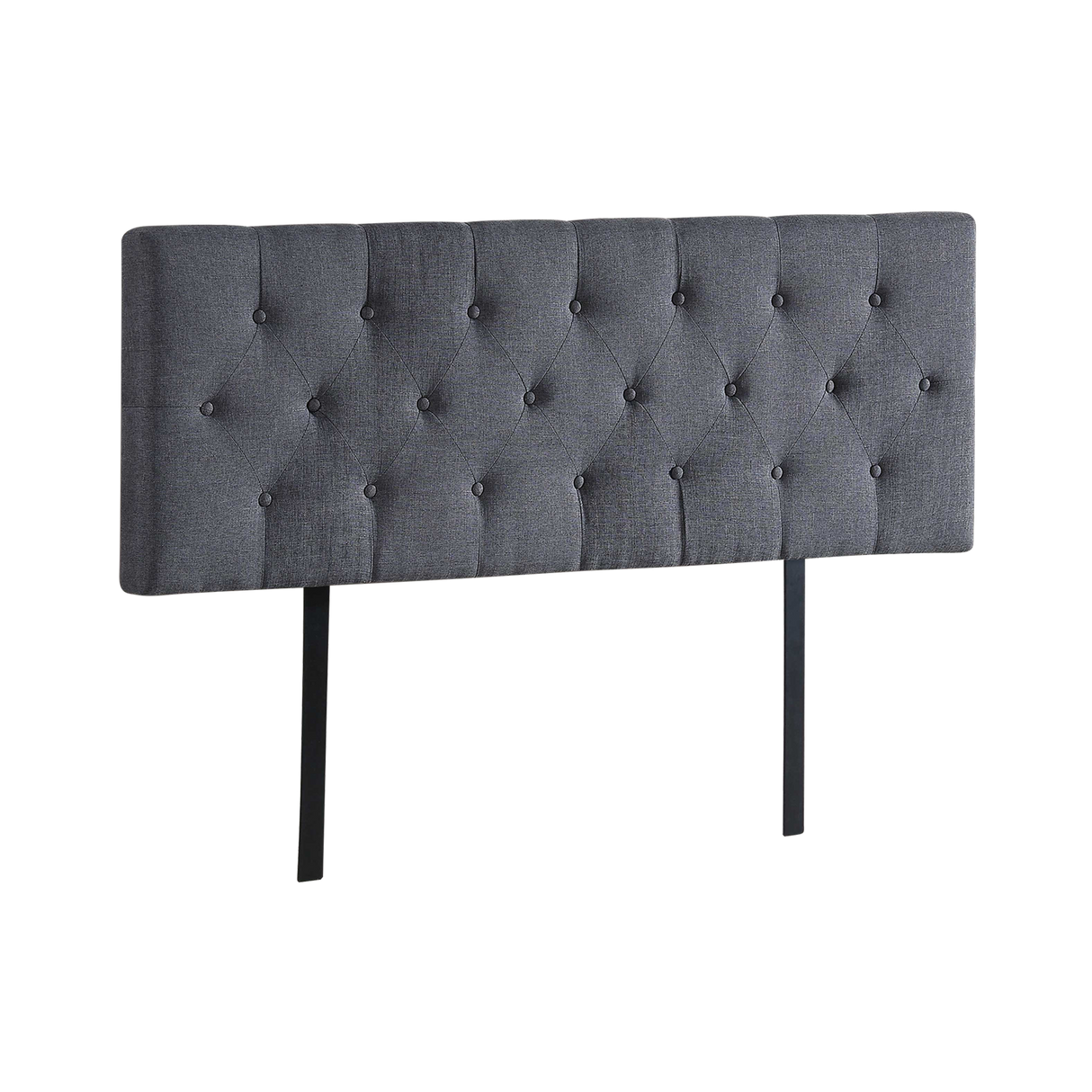 Linen Fabric Queen Bed Deluxe Headboard Bedhead - Grey