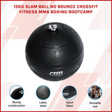 15kg Slam Ball No Bounce Crossfit Fitness MMA Boxing BootCamp - Front View