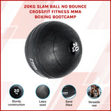 20kg Slam Ball No Bounce Crossfit Fitness MMA Boxing BootCamp - Front View