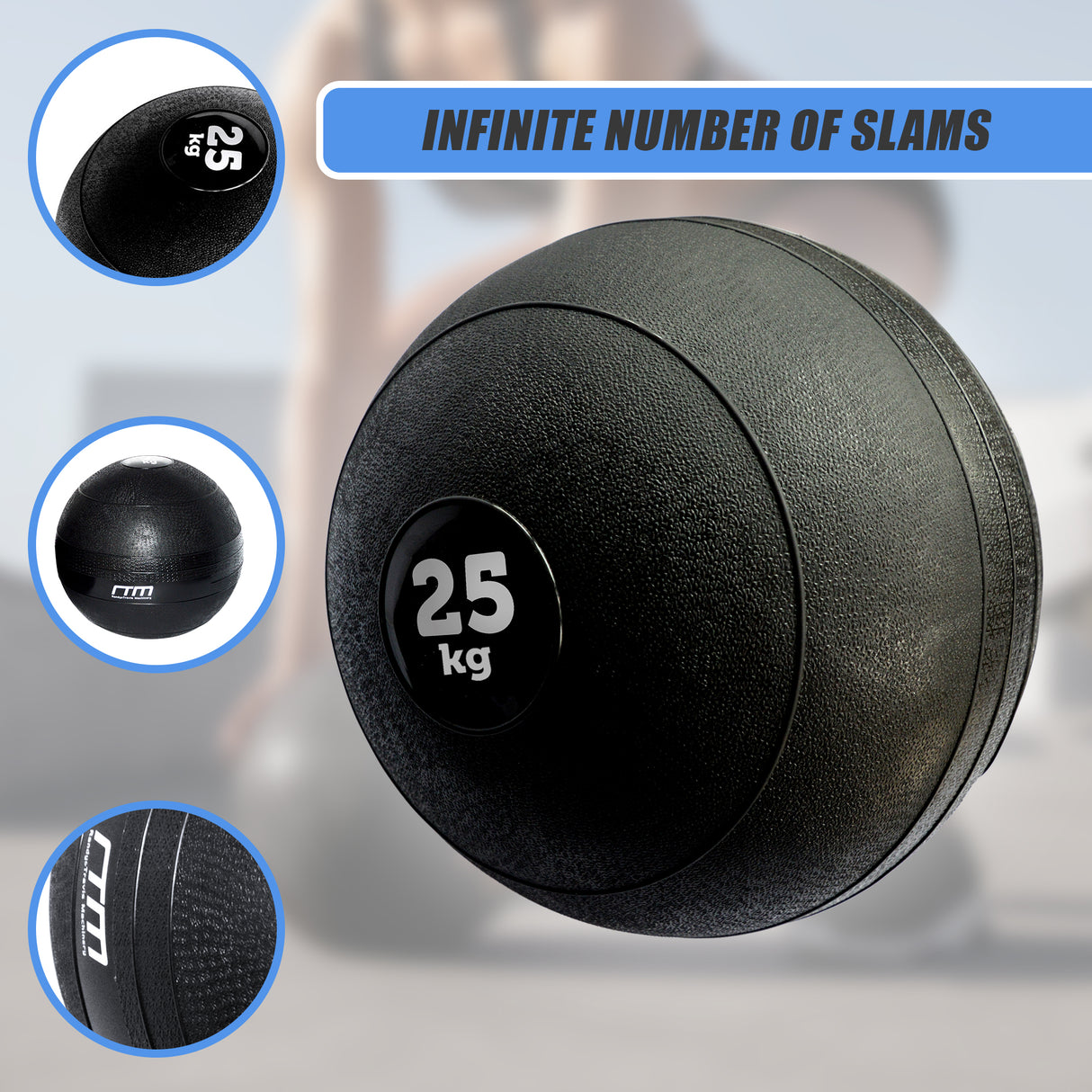 25kg Slam Ball No Bounce Crossfit Fitness MMA Boxing BootCamp