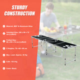 8FT Beer Pong Table - Top-Down View