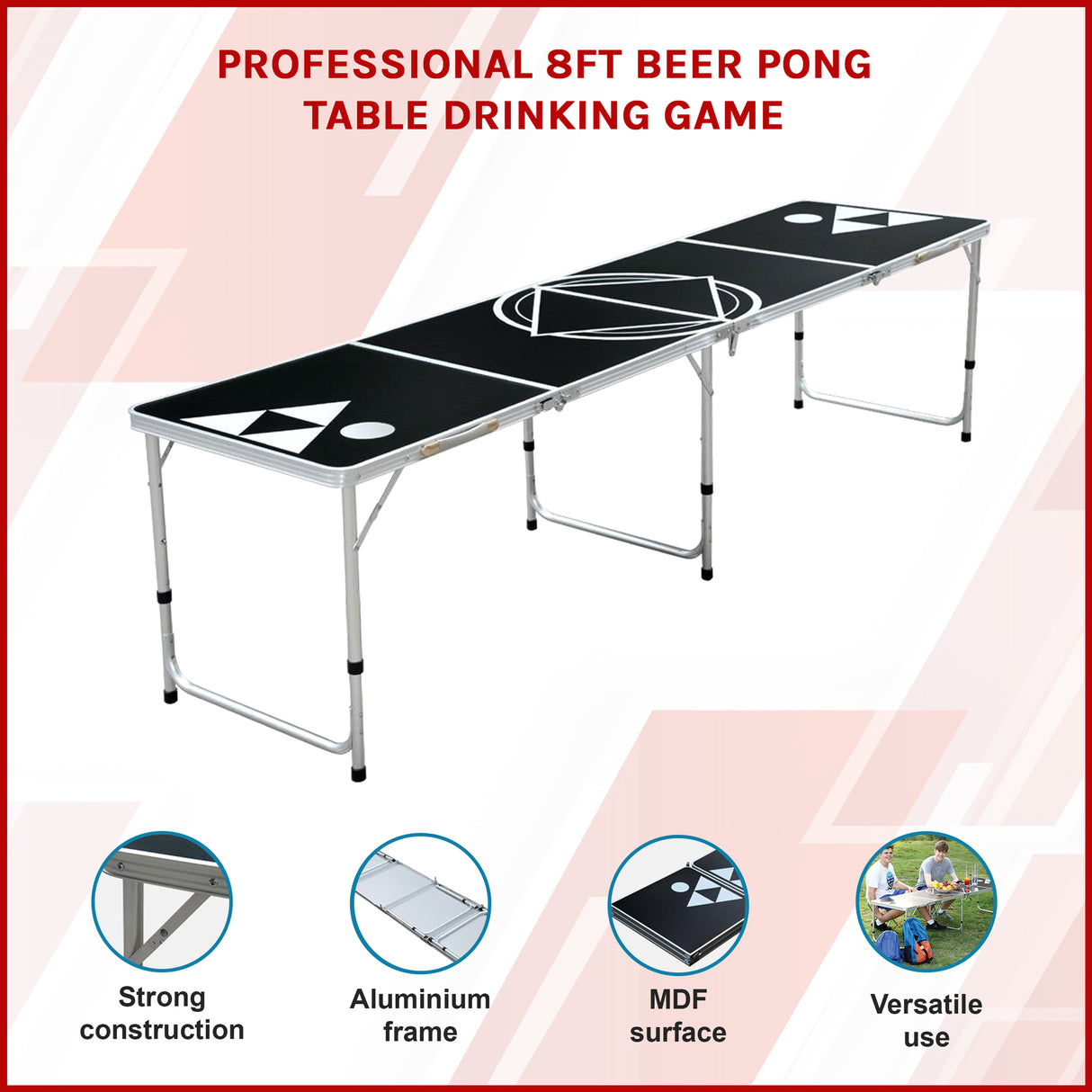 8FT Beer Pong Table