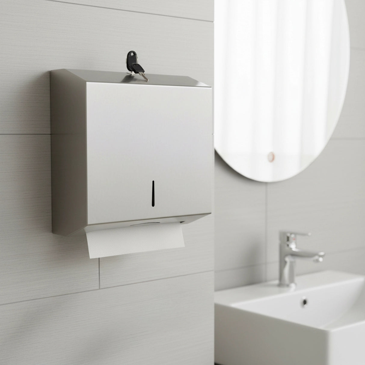 304 Stainless Steel Hand Paper Towel Dispenser Holder Toilet Heavy Duty