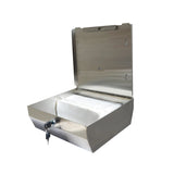 304 Stainless Steel Hand Paper Towel Dispenser Holder Toilet Heavy Duty - Front View