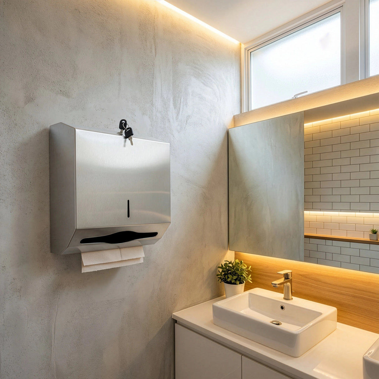 304 Stainless Steel Hand Paper Towel Dispenser Holder Toilet Heavy Duty