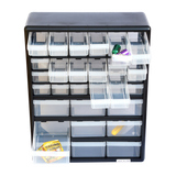 Storage Cabinet Drawers 39 Plastic Tool Box Containers Organiser Cupboard - Side View