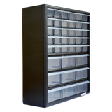 Storage Cabinet Drawers 39 Plastic Tool Box Containers Organiser Cupboard - Rear View
