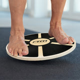 Heavy Duty 15.5" Wooden Balance Board with Non-Slip Pad for Fitness Training