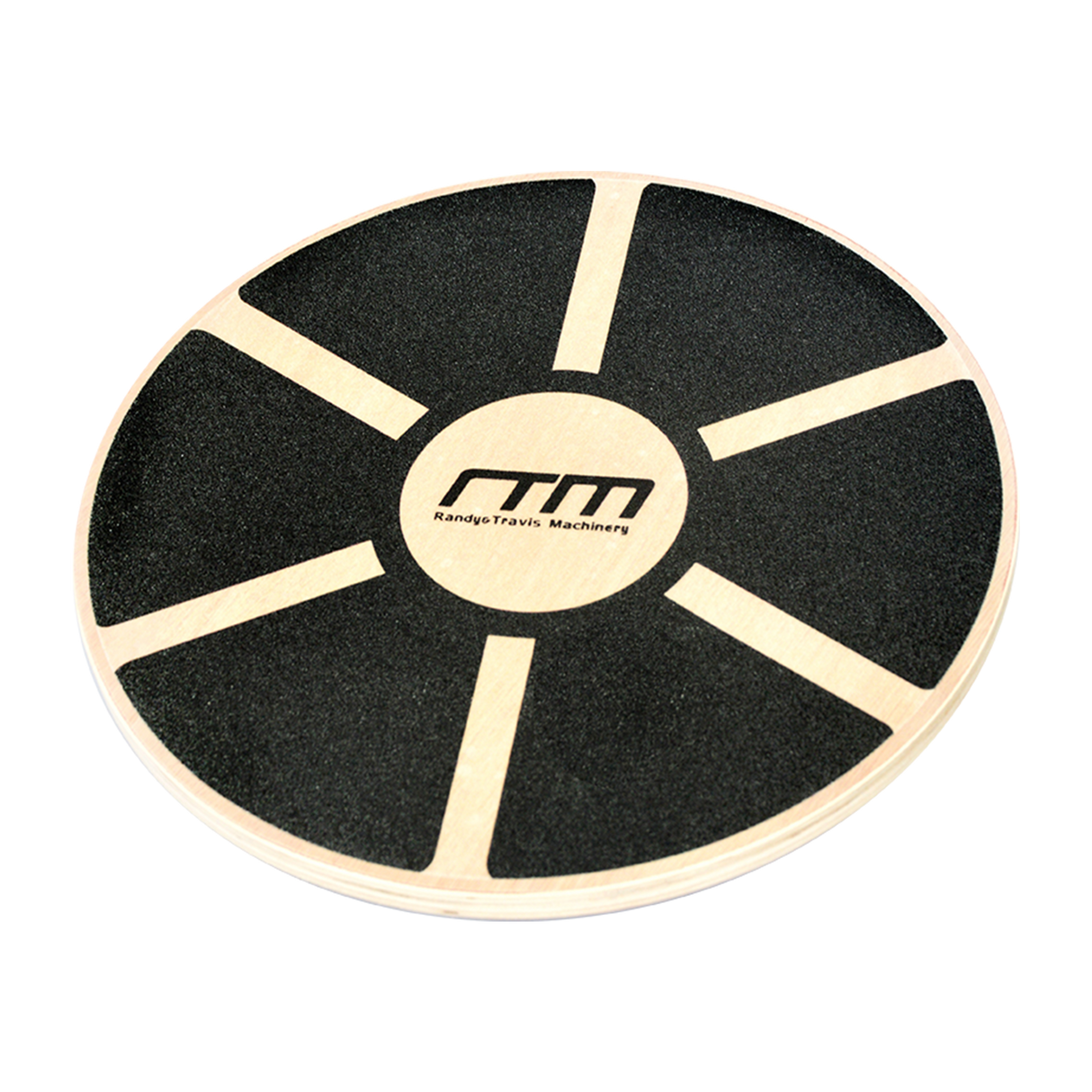 Heavy Duty 15.5" Wooden Balance Board with Non-Slip Pad for Fitness Training