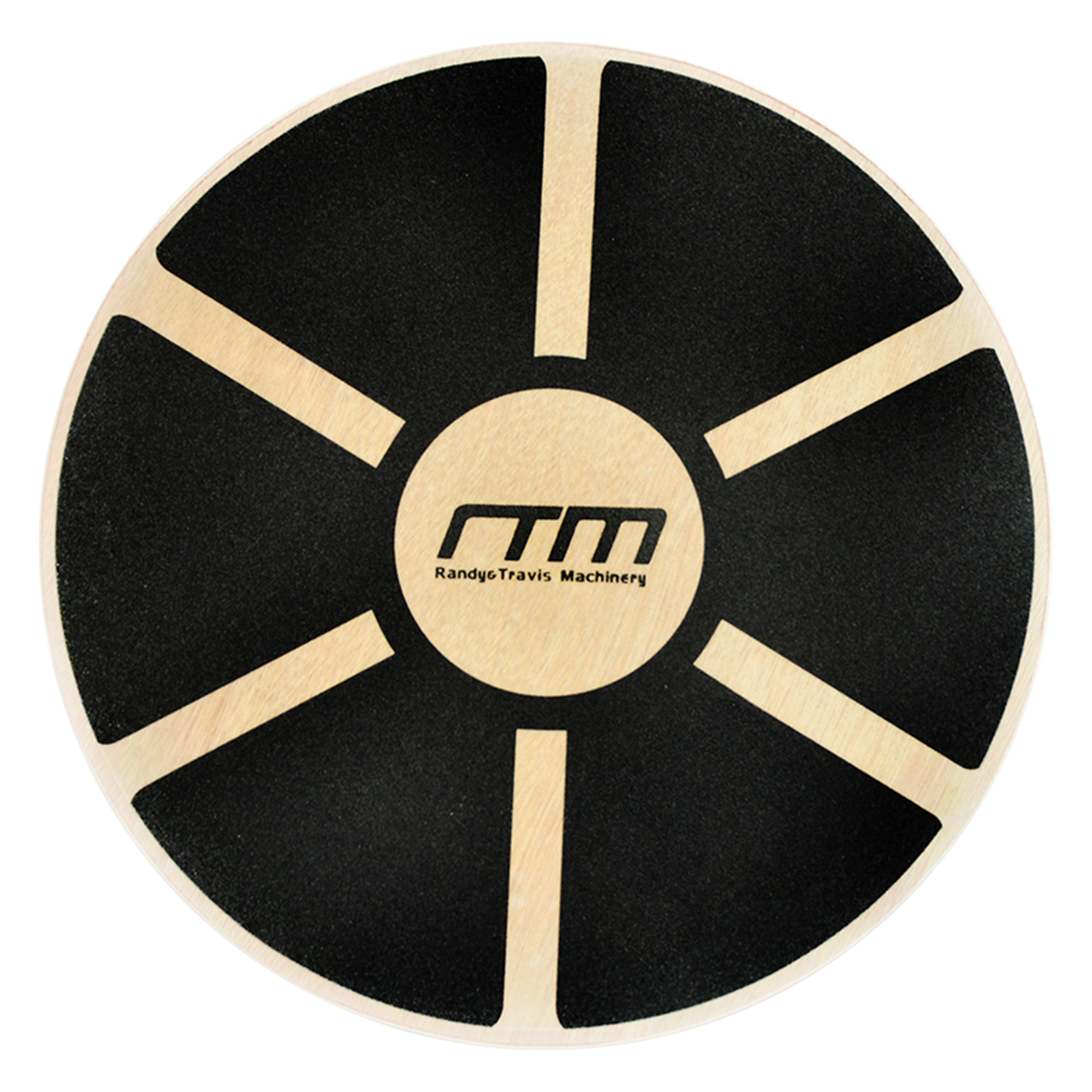 Heavy Duty 15.5" Wooden Balance Board with Non-Slip Pad for Fitness Training